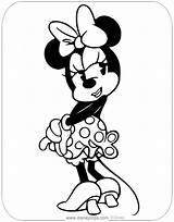 Coloring Minnie Classic Mouse Pages Disneyclips Pose Glamour sketch template