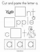 Letter Paste Cut Coloring Worksheets Letters Preschool Activities Twistynoodle Noodle Built California Usa Choose Board sketch template