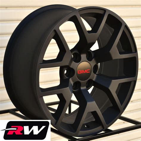 gmc sierra  replica wheels satin black rims     ebay