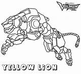 Voltron Coloring Lion Pages Yellow Printable Kids Print Color Categories Coloringonly sketch template