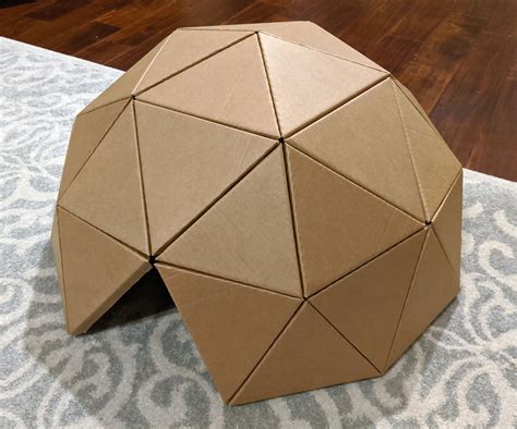 cardboard geodesic dome  steps  pictures instructables