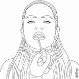 Coloring Pages Instagram Drawing Visit Sneakpeek Adults App Getdrawings Lip Gloss sketch template