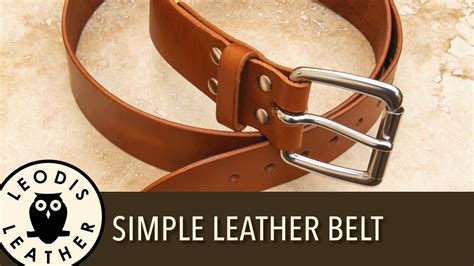 making  simple leather belt youtube