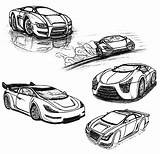 Coloring Pages Drifting Cars Sketches Kidsplaycolor sketch template