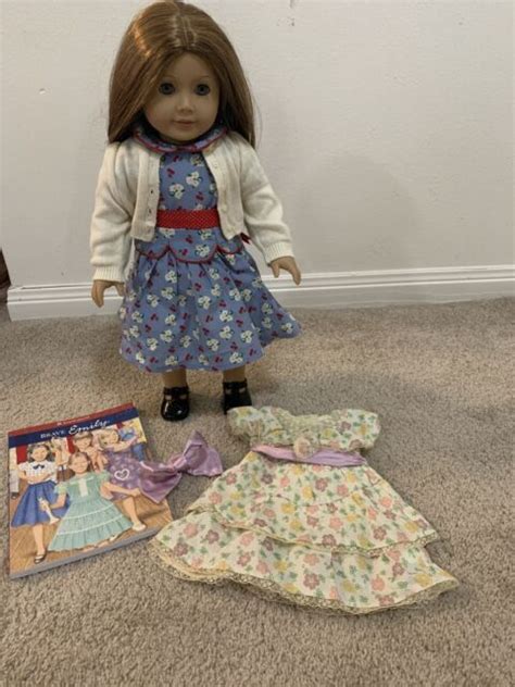 american girl doll emily bonus dress and book never played with display
