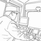 Train Coloring Passenger Checking Tickets Agent Pages Hellokids Driving Driver Electric Leaving Speed Tunnel Rail High sketch template