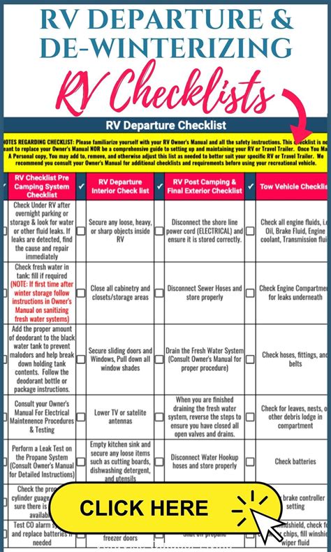 printable rv setup checklist printable world holiday