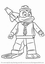 Duck Howard Lego Drawing Draw Step sketch template