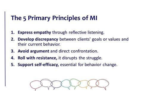 what are the 5 principles of motivational interviewing