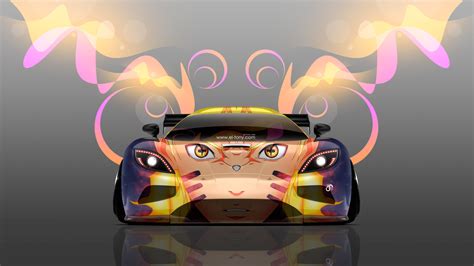 front naruto anime aerography car  art