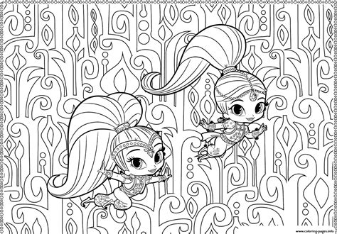 print shimmer  shine printables coloring pages coloring pages
