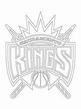 Coloring Pages Logo Kings Nba Lakers Sacramento Drawing Logos Spurs 76ers Cleveland Cavaliers Team Pistons Color Cool Clipart Detroit Sports sketch template