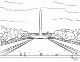 Colorir Supercoloring Desenhos Monuments Arlington Waszyngtona Pomnik Monumentos sketch template
