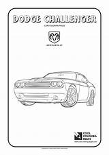 Coloring Challenger Dodge Pages Cool Cars Print Car Kids sketch template