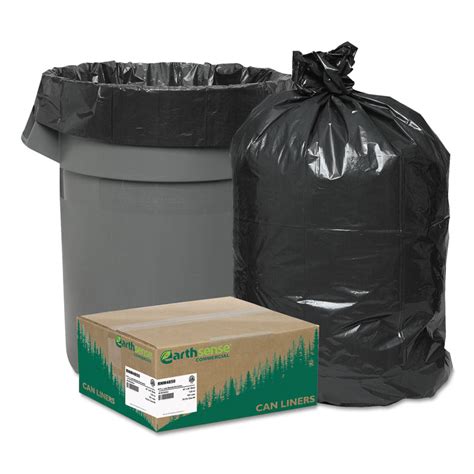 Earthsense Commercial Linear Low Density Recycled Can Liners 45 Gal 1