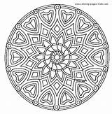 Coloring Pages Color Mandala Miscellaneous Printable Kids Mandalas Sheets Found sketch template