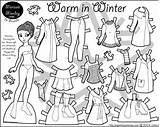 Doll Paper Coloring Pages Winter Monday Marisole African Dolls Printable American Print Warm Clothes Amish Colouring Clothing Template Personas Thin sketch template