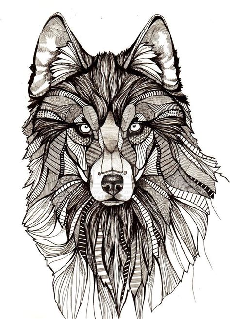 tattoo wolf google pretrazivanje deviantart drawings wolf