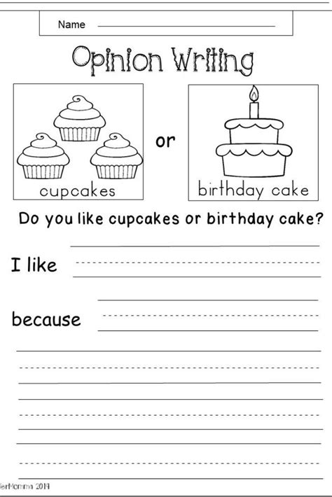 printable writing kindergarten worksheets