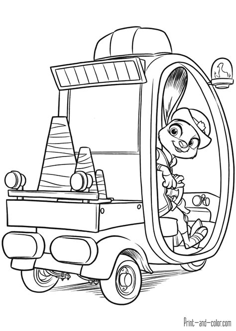 zootopia coloring pages print  colorcom