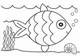 Fish Coloring Cartoon Clipart Printable Colouring Pages Clip Kids Toddler Pdf Library Bass sketch template