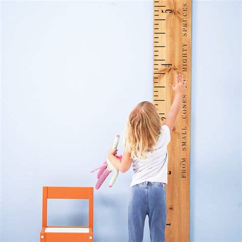 personalised wooden ruler height chart kids rule  lovestruck