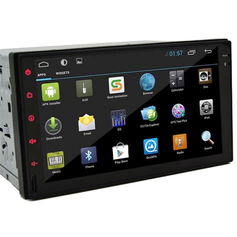 pure android  car audio gps navigation  din car stereo radio  dvd player bluetooth