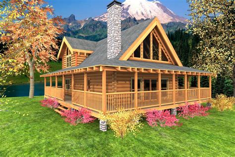 great log cabin floor plans wrap  porch house plans