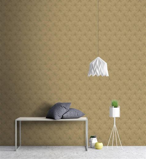 bolcom art deco behang beige bruin goud metallic  creation  walls livingwalls