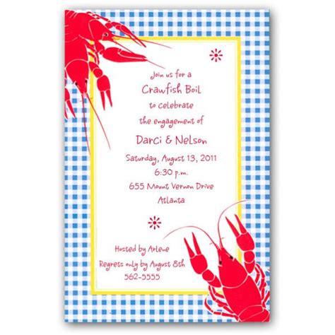 crawfish boil invitations  printable clipart