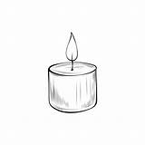 Candle Illustration Burning Vector Aromatherapy Drawing Illustrations Symbol Outline Christmas Coloring Book Round Thanksgiving Drawn Decorative Close Hand Clip Stock sketch template