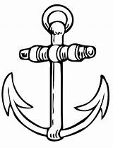 Coloring Pages Anchor Needle Getcolorings Clip Printable Tattoo Anchors sketch template
