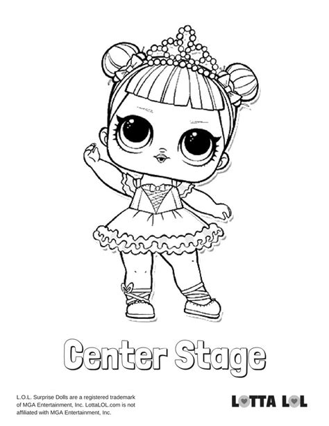 center stage coloring page lotta lol unicorn coloring pages