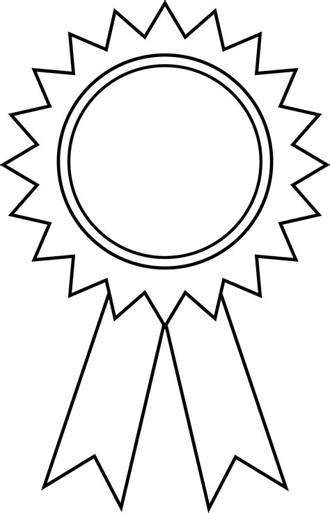 printable medal outline clipart