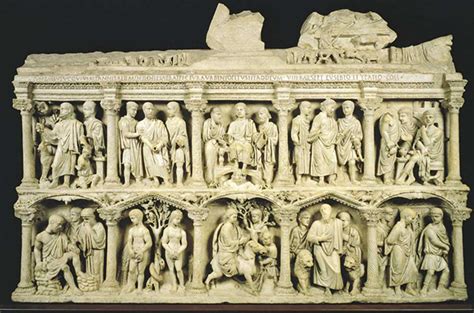 sarcophagus  junius bassus   coffin defeated  gods