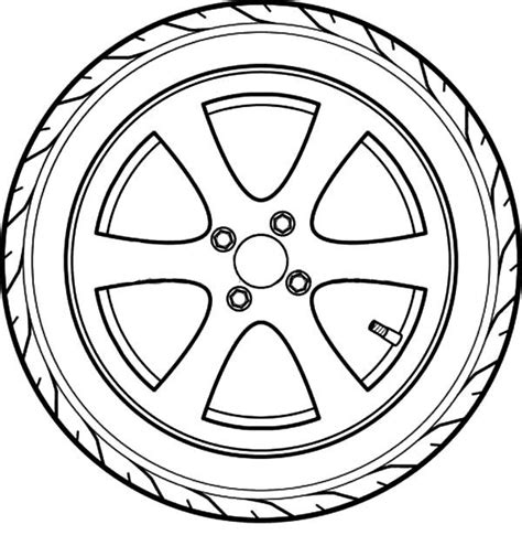 car tires rims  cars coloring pages