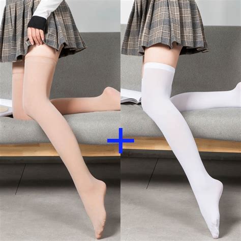 women velvet elastic long tube stockings over knee thigh stocking skin