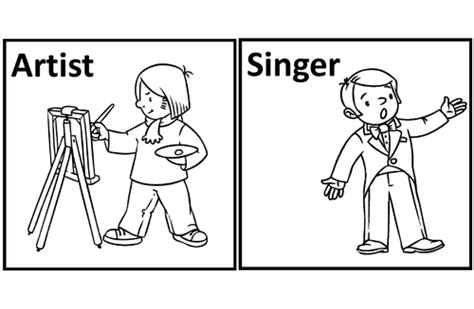 jobs colouring pages teaching resources