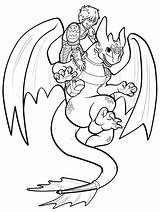 Hiccup Toothless Coloring Pages His Dragon Army Smiling sketch template