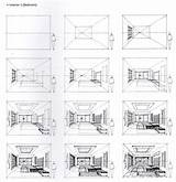 Prospettiva Disegni Fuga Stanza Disegnare Architettura sketch template