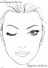 Para Maquiagem Chart Face Rosto Maquiar Salvo Sketchite Em sketch template