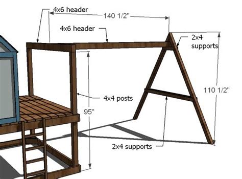 how to build a swing set for the playhouse ana white