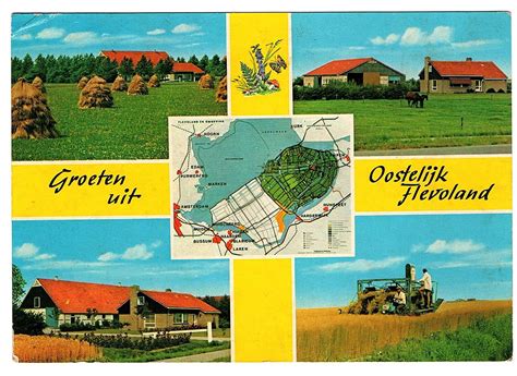 vtg flevoland netherlands postcard unposted   eastern flevoland