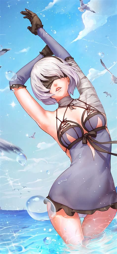 Bc74 Anime Girl Sexy Sea Art Illustration Wallpaper
