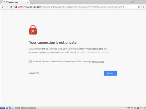 chrome privacy error issue google chrome browser