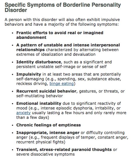 borderline personality disorder test