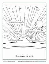 Coloring God Created Creation Pages Bible Beautiful Sundayschoolzone Sheet Kids Sunday School Activities Sheets Genesis Activity Description Choose Board sketch template