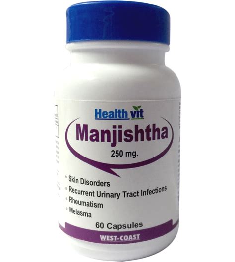 Healthvit Manjishtha 250mg 60 Capsules Medindia E Commerce Health