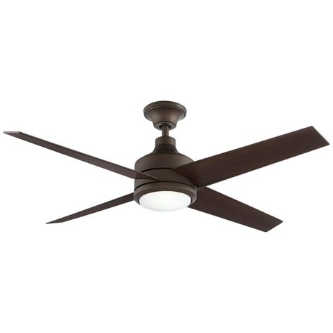 home decorators collection mercer   integrated led indoor oil rubbed bronze ceiling fan