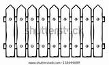 Fence Wooden Vector Stock Shutterstock Neighbor Lightbox Save sketch template